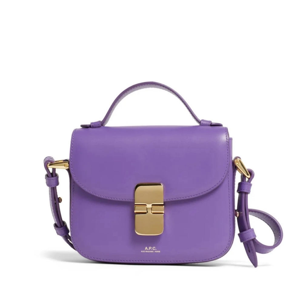 APC mini grace top handle bag in purple